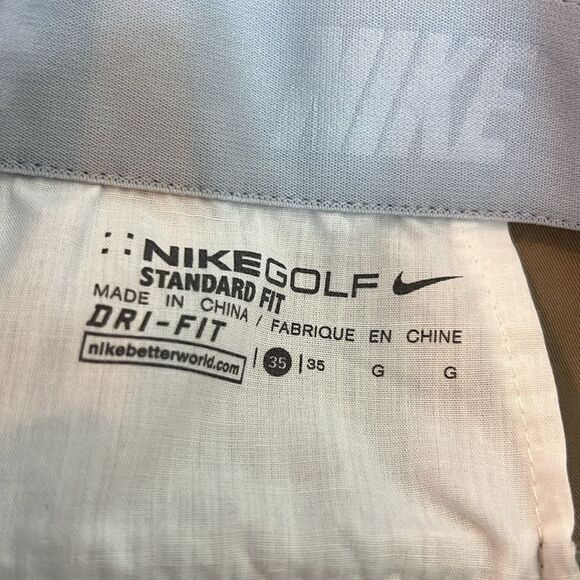 Nike Golf Men’s Flat Front Tan Standard Fit Golf Shorts Size 35 - Picture 5 of 6